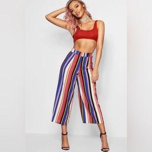 Boohoo Striped Tailored Culottes